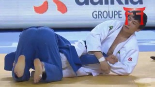 Guard Pull to Armbar in Elite Judo Competition
