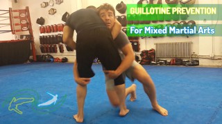 How to prevent guillotine chokes when attempting the takedown