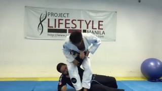 Arm bar from Knee on Belly