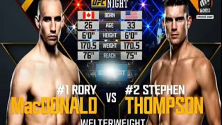 UFC Fight Night 89: MacDonald vs Thompson Full fight