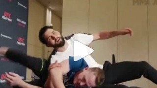 Condit Rolling in Preparation For Maia With Ricky Lundell