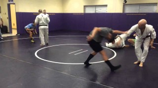 Royce Gracie Instructors vs Highschool Wrestler