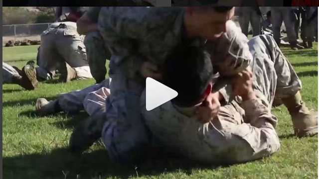 Marines Work On Their Grappling