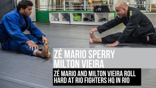 Zé Mario Sperry spars with pupil Milton Vieira