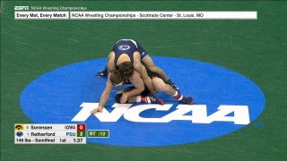 2017 NCAA Wrestling Semifinal: Ends with a submission line pinning combo