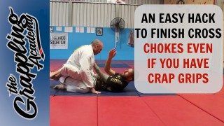 An EASY HACK to Finish CROSS CHOKES Even With CRAP Grips! – Tom Davey