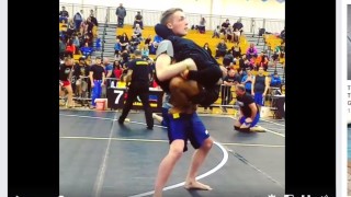 Smaller Guy Climbs On Opponent Like a Monkey, Secures Finish