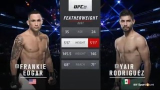 Frankie Edgar vs Yair Rodríguez Full Fight
