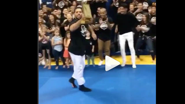 Andre Galvao Does The Happy Dance With Atos Worlds Title