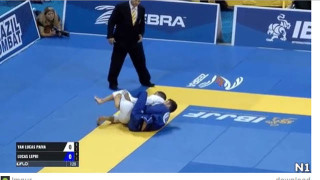Lucas Lepri gets to the point quickly with a nice throw to back take sequence