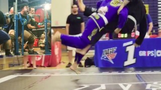 BJJ White Belt with Wrestling & Powerlifting Backgrounds Wipes Out Competition