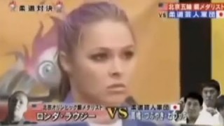 Ronda Takes On 3 Male Judo Black Belts On Japanese TV Show